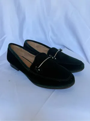 Charming Charlie Emerald Green Velvet Horsebit Loafers Size 7 thumbnail 3