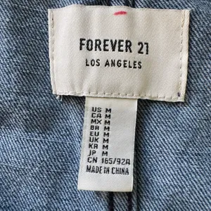 Forever 21 Overall Pinafore Denim Dress thumbnail 5