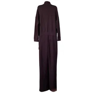 Spanx Air Essentials Long Sleeve Wide Leg Jumpsuit Sz 2x Truffle Brown Front Zip thumbnail 4