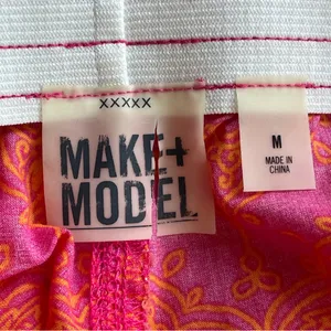Make + Model Pink and Orange Patterned Sleep Shorts - S thumbnail 3