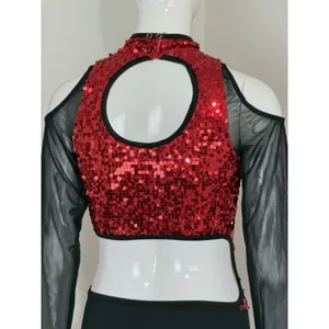 Weissman Dance Leotard Women’s Adult Medium MA Sequin Costume Long Sleeve thumbnail 6