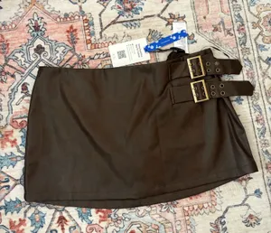 Cider Brown Leather Skirt XL new with tags thumbnail 1