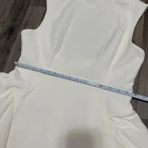 Babyboo Fashion Yalina Mini Dress Ivory White Dropped Waist Scoop Back NWT XL thumbnail 6