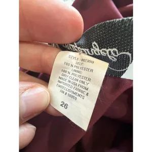 Michaelangelo Burgundy Satin Maxi‎ Dress Gown Size 26 Formal Regencycore thumbnail 8