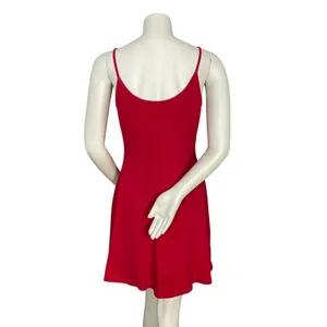 Vintage 90s Mini Dress Hook and Eye Front Retro Sleeveless A-Line Scoop Neck thumbnail 2