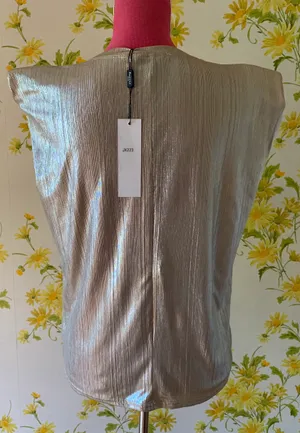 Runway Paris Shoulder pads metallic top size M/L thumbnail 2