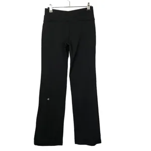 Lululemon‎ Astro Black Criss Cross Waistband Flared Leg Yoga Pant 6 thumbnail 5