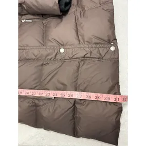 Michael Kors Womens‎ Brown Quilted Puffer Jacket Funnel Neck Winter Coat Medium thumbnail 9
