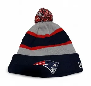 Patriots NFL Beanie New England Hat Pom Pom thumbnail 1