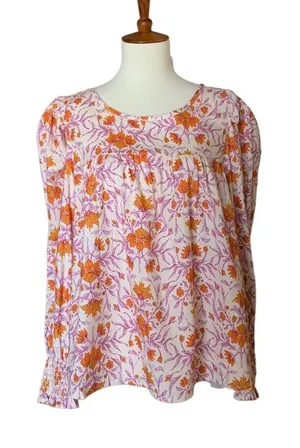 Universal Thread Goods Co. Floral‎ Babydoll Top Size Large thumbnail 1