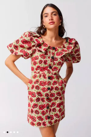 Sister Jane free people red poppy floral dress nwt size 4 thumbnail 1