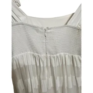 Zimmermann Women's Rosa striped midi Dress size‎ 3 tie shoulder cream cotton thumbnail 8
