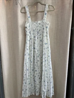 Last One!! Floral Stripe Clip Dot Sleeveless Maxi Dress. Size Small thumbnail 14