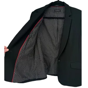 Talbots Women's Aberdeen Waffle Knit One Button Blazer Jacket Black Sz 14 Career thumbnail 7