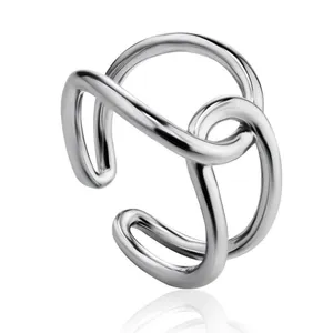 NEW Unisex Minimalist Knot‎ 925 Silver Ring, Adjustable thumbnail 11
