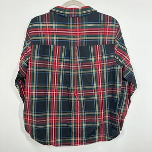 J. Crew Pajama Shirt Classic‎ Red Green Blue Stewart Tartan Plaid Cotton NWT thumbnail 9