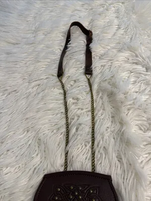 Nicoll Bros Bankfoot. Women's Brown Tassel Crossbody Bag 100% real leather thumbnail 3