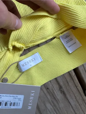 NWT Meshki Kaesha crop top yellow medium thumbnail 4