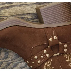 NEW Sun + Stone Womens Norahh Moto Midshaft Booties Russet Microsuede Brown 8M thumbnail 10
