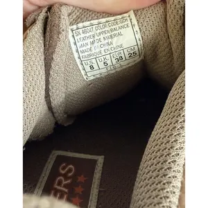 Skechers Signalize Womens 7 Brown‎ Tan Leather And Suede Sneakers Shoes Retro thumbnail 7