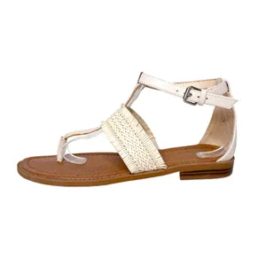Nine West Gabis Fringe Cream Sandals Sz 8 thumbnail 3