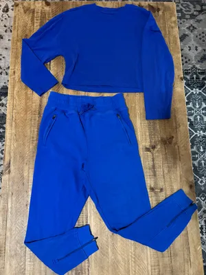 Beach Riot Cove High Rise Joggers & Blue Top Set thumbnail 1