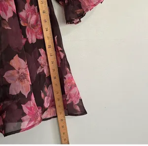 Thirty/Thirty LA Floral Organza Babydoll Dress Sz L thumbnail 7