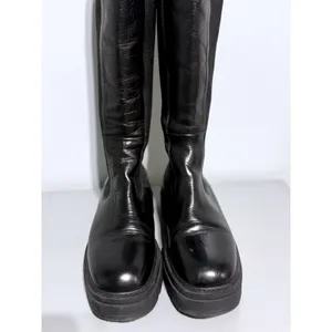 OFFICE London Kody Women's Black Leather Knee High Chelsea Boots EU 40 US 9 thumbnail 3