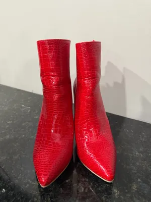 Women’s red booties Size 7 thumbnail 3