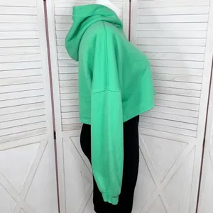 Savage X Fenty Essential Fleece‎ Scope Logo Cropped Hoodie Sweatshirt Green XL thumbnail 4