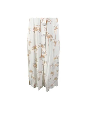 Petal & Pup Linen Blend Palm Midi Dress Size Medium thumbnail 7