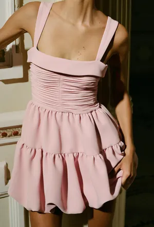 ZARA Draped Balloon Mini Dress thumbnail 3