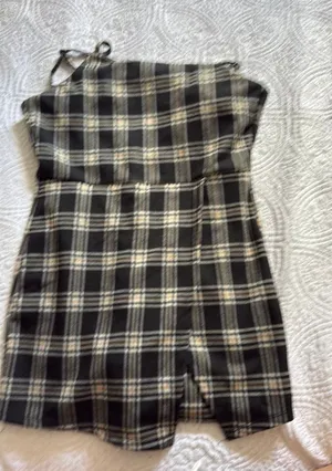 Kids Macy’s plaid romper thumbnail 1