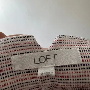 LOFT Button‎ Tab Riviera Shorts with 4 Inch Inseam Red and White thumbnail 5