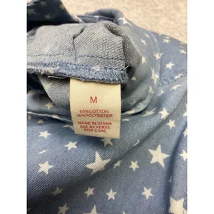 Wishlist Womens‎ Blue Star Print Short Sleeve Button Front Romper Size M NEW. thumbnail 5