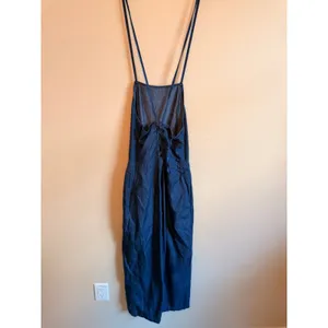 Abercrombie & Fitch Jumpsuit Size 0 Blue Lace Up Back Wide Leg Denim Boho Casual thumbnail 7