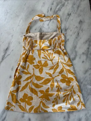 Abercrombie & Fitch linen blend Halter Sundress. Size Extra Small thumbnail 2