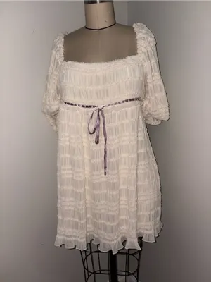 Urban Outfitters Daphne Puff Sleeve Dress Size Large thumbnail 6