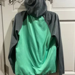 Women’s Mint and Gray Nike Hooded Sweatshirt Size Large thumbnail 3