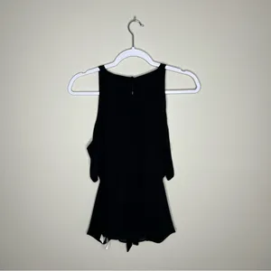 Zara Black Side Cutouts Tie‎ Front Sleeveless Blouse thumbnail 9