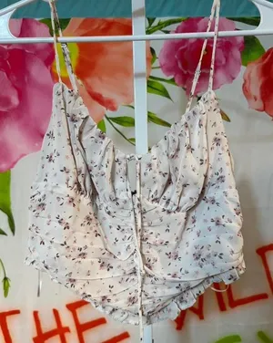 X270. Cotton Candy floral corset top Size S thumbnail 1