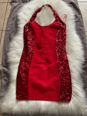Guess Sequin mirage Bandage Halter Dress thumbnail 2