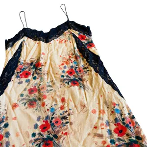 Zara Floral Print Slip Dress Lace Trim Spaghetti Strap Mini Size XS Women's thumbnail 4