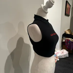 Motel Rocks Ballack & Red ‘Make Boys Cry’ Sleeveless Crop Top thumbnail 3
