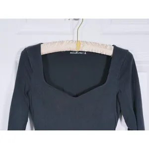 Abercrombie & Fitch Sweetheart Long Sleeve Bodysuit Medium Black Layer Minimal thumbnail 4