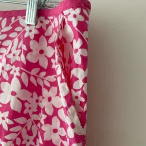 L.L.‎ Bean Pink Floral Skirt Side Pockets Size 20 thumbnail 2