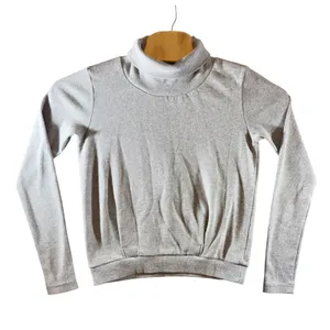 565 | Alo Yoga Grey Ribbed Mick Neck Pullover‎ Sweatshirt Small Cozy Soft thumbnail 1
