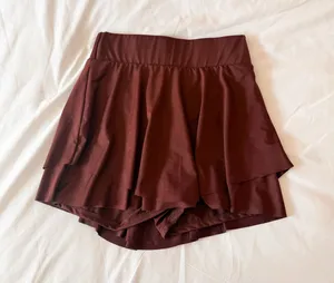 Altar’d State Revival Burgundy Flowy Shorts Size XS thumbnail 1