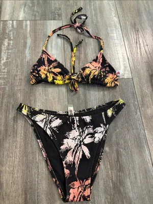 Solid & Stripe Ombré Palm bikini s/m thumbnail 2