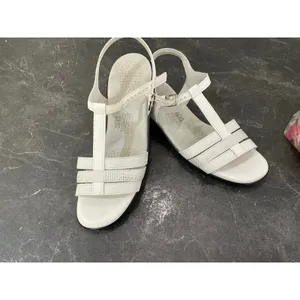 SAS Tripad Comfort Womens‎ White Leather T-Strap Wedge Sandals Made in USA 8.5M thumbnail 6